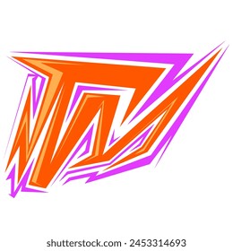 Illustration abstract racing background.Print vinyl and decal for cars. The design is modern. Racing Stripes Decal Sport. Background abstract