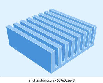 Illustration of the abstract radiator shape