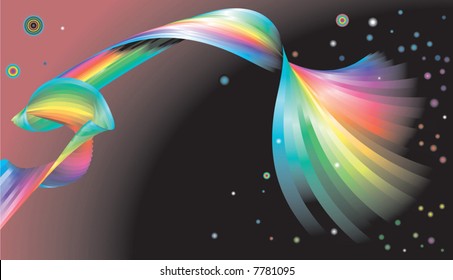 An illustration of an abstract rainbow background