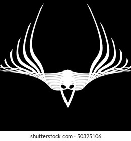 Illustration of abstract raven