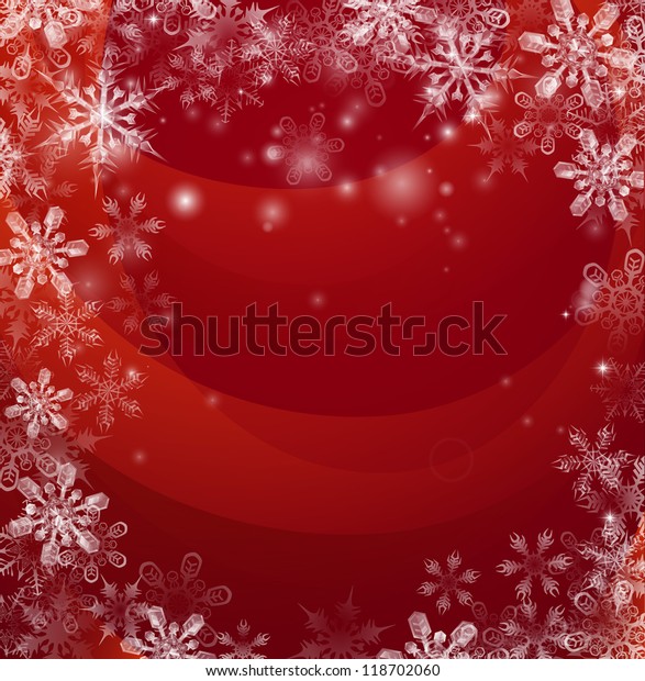 Illustration Abstract Red Background Snow Falling Stock Vector (Royalty ...