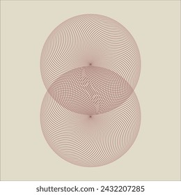 ilustración de círculos rojos abstractos sobre el fondo beige 