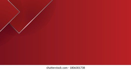Illustration of abstract red metallic with white light ray and glossy line. Metal frame design for background. Vector design modern digital technology concept for wallpaper, banner template