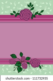 Illustration of abstract roses with background