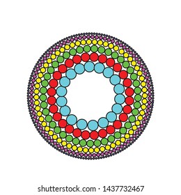 Illustration abstract round circle with full color vector for template design