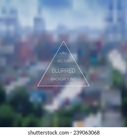 Illustration of Abstract Sea Port Gradient Mesh Blurred Vector Background