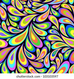 Illustration of abstract seamless on black background