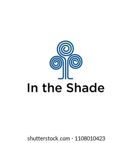 Illustration abstract Shade under tree abstract inspiration logo