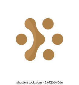 illustration abstract shape liquid wave logo or icon. EPS 10