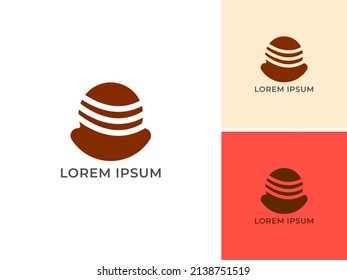 ILLUSTRATION ABSTRACT SILK HAT, TOP HAT LOGO DESIGN VECTOR