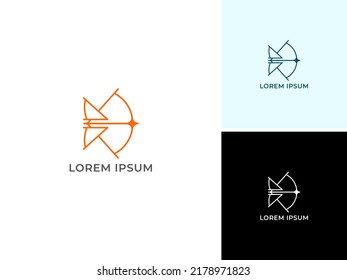 ILUSTRACIÓN ABSTRACTO VECTOR DE DISEÑO DE LOGOTIPO DE FLECHA SENCILLA