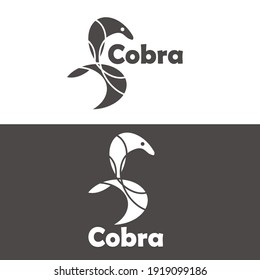 Illustration abstract Simple cobra snake geometric logo 