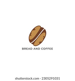 ILLUSTRATION ABSTRACT SIMPLE COFFEE AND BREAD BAKERY BROWN COLOR LOGO ICON MINIMALIST DESIGN TEMPLATE VECTOR