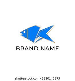 PESCADO SENCILLO ABSTRACTO CON LÍNEA DE DISEÑO DE PLANTILLAS MINIMALISTAS DE ICONO