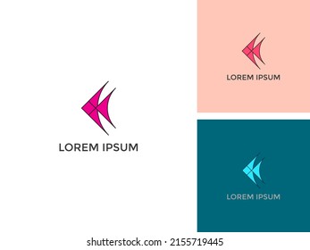 ILLUSTRATION ABSTRACT SIMPLE FISH LOGO DESIGN VECTOR