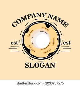 Illustration abstract simple and modern donut food logo design