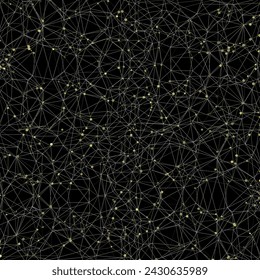 Illustration of Abstract  Sky Map. Constellations on Night Dark Background. 
