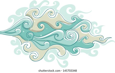 Illustration des abstrakten Rauchdesigns