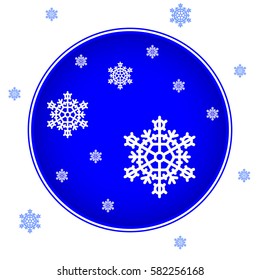 Illustration of the abstract snowflakes background