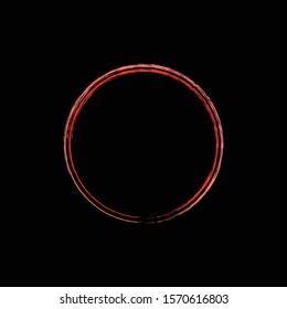 Illustration abstract solar eclipse vector design neon style color sign