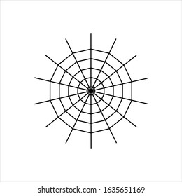 Illustration abstract spider web line art icon vector 