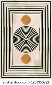 Illustration abstract spiral rectangle style aesthetic frame design geomatric