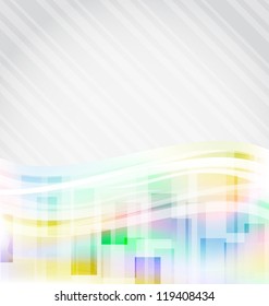 Illustration abstract squares background for design business card - vector