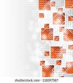 Illustration abstract squares blank background for design business flyer - vector