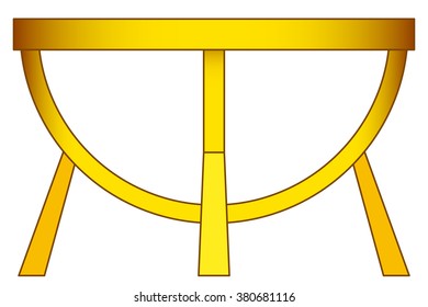 Illustration of the abstract stand construction icon