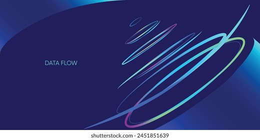 Illustration des abstrakten Stroms. Künstliche Intelligenz. Big Data, Technologie, KI, Datenübertragung, Datenfluss, großes Sprachmodell, Generativ KI