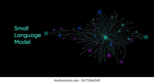 Ilustração de fluxo abstrato. Inteligência artificial. Big data, tecnologia, IA, transferência de dados, fluxo de dados, modelo de linguagem grande, IA generativa