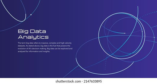 Illustration of abstract stream information with cyan and blue line, dot, circle. Big data, technology, AI, generative ai, large language model background