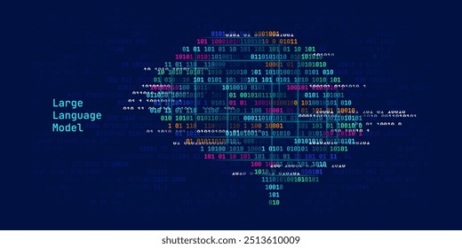 Ilustração de informações abstratas de fluxo com linha e ponto ciano. Big data, tecnologia, IA, transferência de dados, fluxo de dados, modelo de linguagem grande, ai generativa