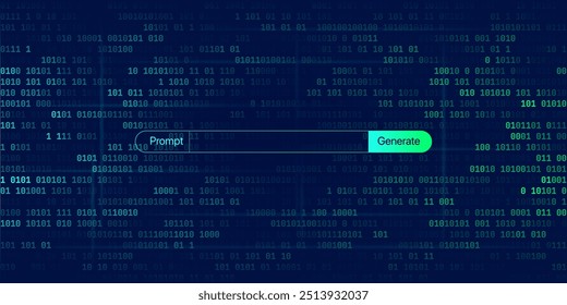 Darstellung abstrakter Stream-Informationen mit Cyan-Linie und -Punkt. Big Data, Technologie, KI, Datenübertragung, Datenfluss, Großsprachmodell, generative Unterstützung
