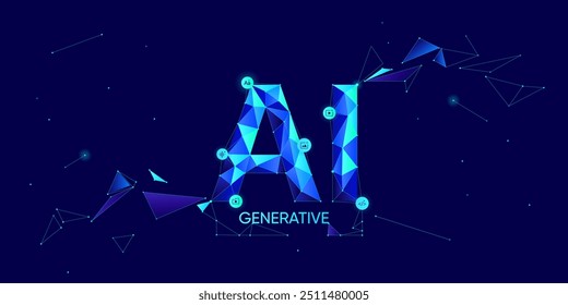 Illustration of abstract stream information. Generate image, video from prompt concept. Big data, technology, AI, data transfer, data flow, generative ai, large language model, ai brain background