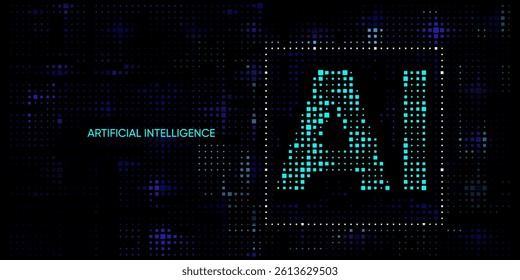 Illustration of abstract stream information with line and dot. Big data, technology, AI, data transfer, data flow, large language model, generative AI.