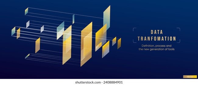 Ilustración de flujo abstracto con línea amarilla y azul, punto, círculo. Grandes datos, tecnología, IA, formación de máquina, modelo de lenguaje grande, lm