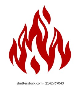 Illustration of abstract stylized fire. Decorative element for design.