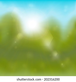 An illustration of an abstract summertime background.