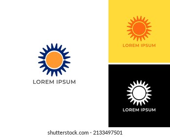 ILLUSTRATION ABSTRACT SUN LOGO DESIGN VECTOR