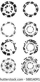 Illustration for Abstract Techno Circle For Background as EPS 10 File