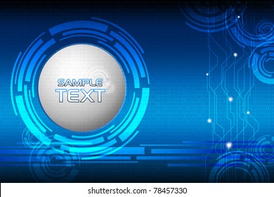 illustration of abstract techno element on binary background