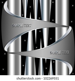 illustration abstract technology metallic background on background of the stars