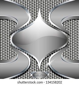 illustration abstract technology metallic background with blue ball
