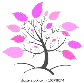Illustration of an abstract tree concept