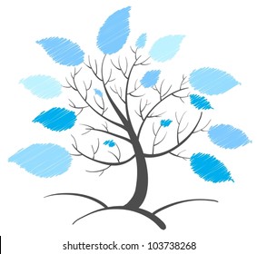 Illustration eines abstrakten Baumkonzepts