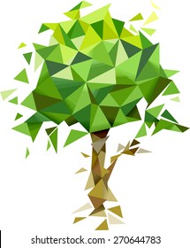 Illustration Of An Abstract Tree With A Geometric Design