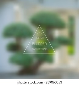 Illustration of Abstract Tree Gradient Mesh Blurred Vector Background