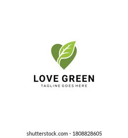 Illustration of abstract tree in the shape of a heart / love sign with lush leaves.
