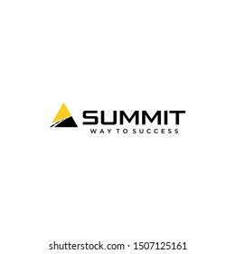Illustration of abstract triangle sign that contains a graphic highway cutting in the middle as if crossing it